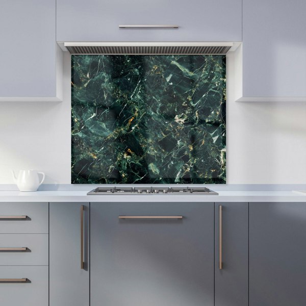 Warren Reed - Designer Deepest Green Quartz Effect Kitchen Splashback