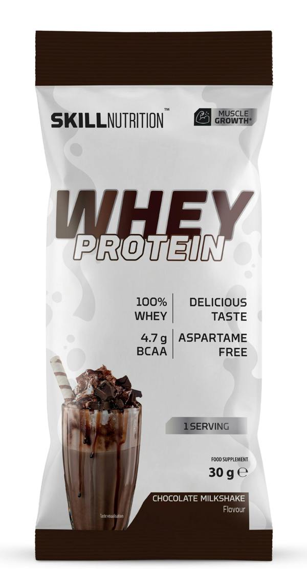 Skill Nutrition Whey Protein Powder, Chocolate Milkshake - 30g (1 serving)