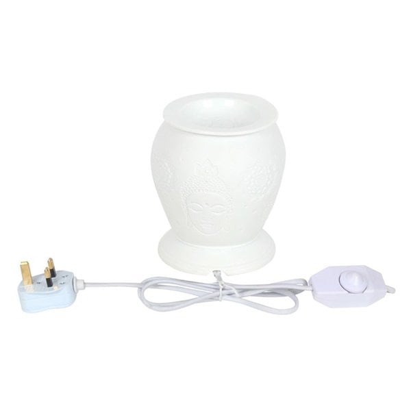 Serano White Ceramic Buddha Electric Oil Burner and Wax Warmer