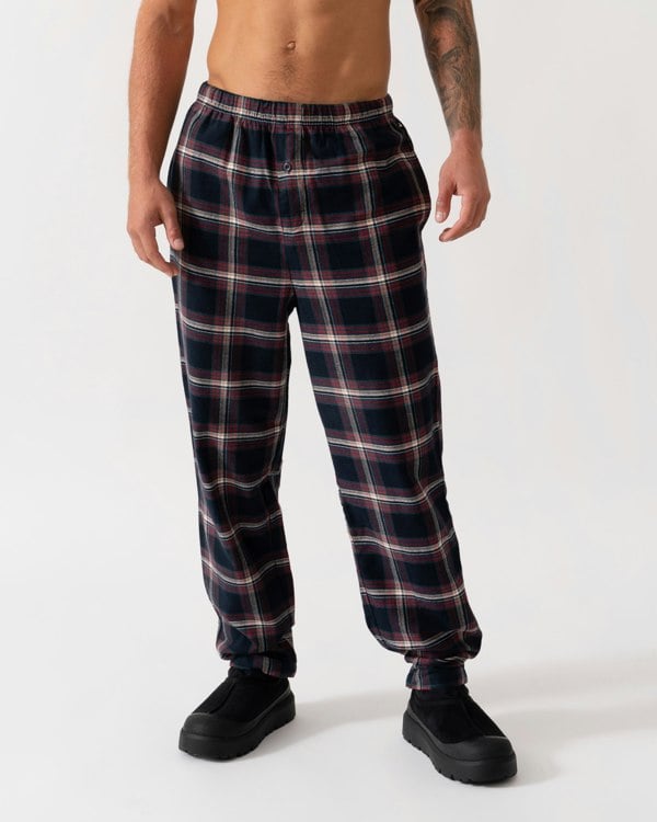 BOSS Orange Mens Holiday Pyjama Pants - Open Blue 460 - CHO - Designer Mens Pyjamas