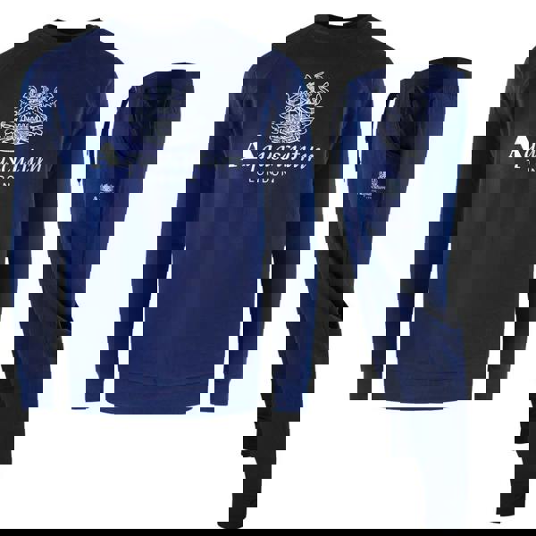 Aquascutum Mens London Logo Crew Neck Tracksuit Set - Navy Blue