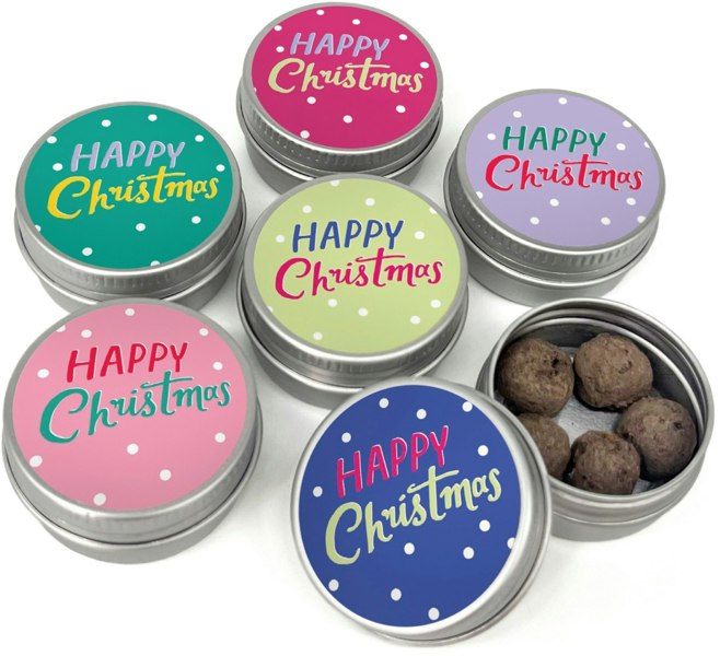 SEEDBALL Happy Christmas Wildflower Seed Balls Mini Tins (Set of Six)