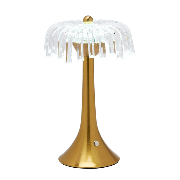 Hestia Crystal USB LED Touch Table Lamp with Bronze Base & Trim