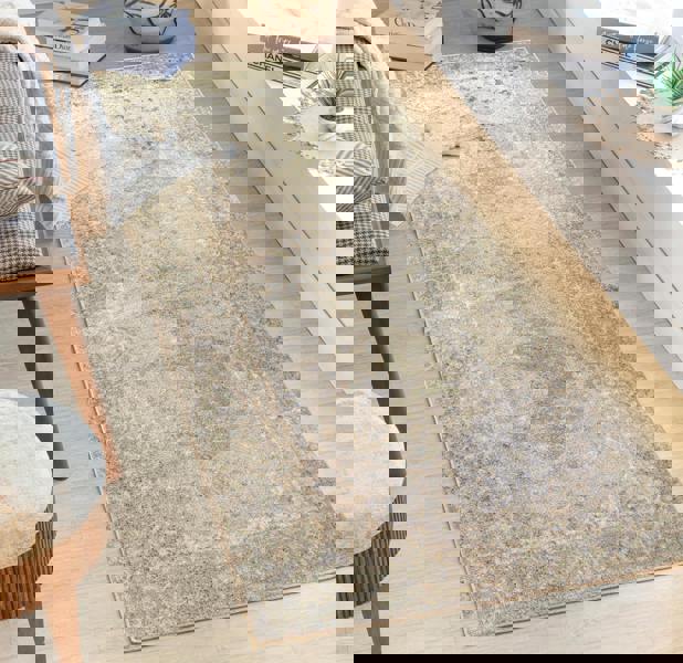 Livabliss Lillian-Washable Orange Brown Traditional Vintage Boho Rug