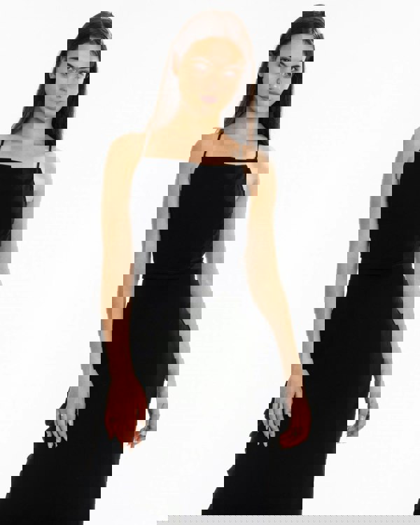 Calvin Klein Smooth Twill Cami NS Womens Dress - Perfect Black