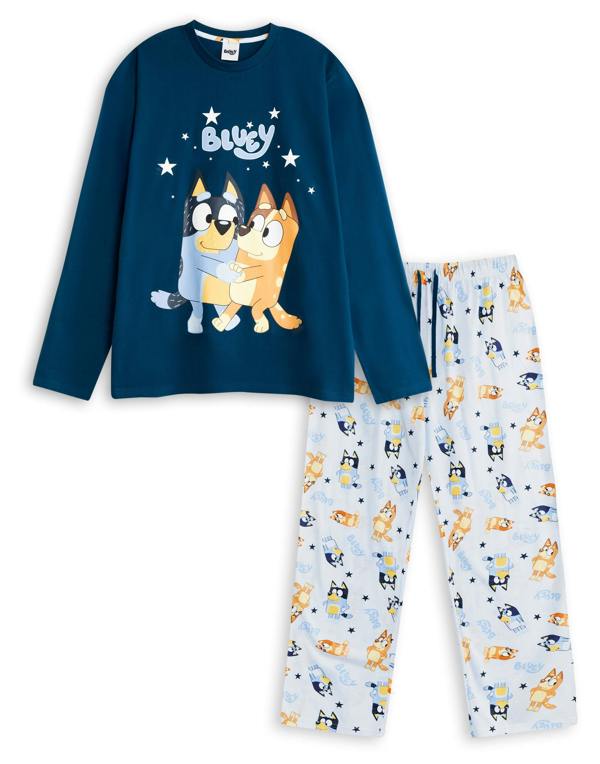 Bluey Womens Multicoloured Family Long Sleeve Long Leg Pyjama Set