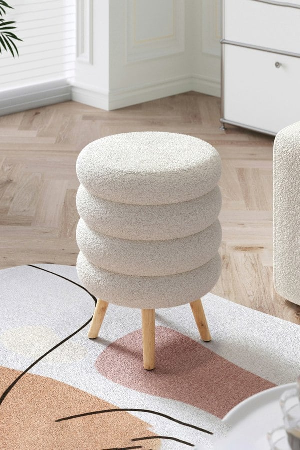 Living and Home Creative Teddy Bear Fabric Footstool