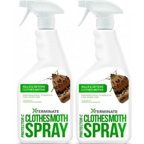 Xterminate Clothes Moth Killer Spray Treatment 2L Professional Strength Formula For Home Use