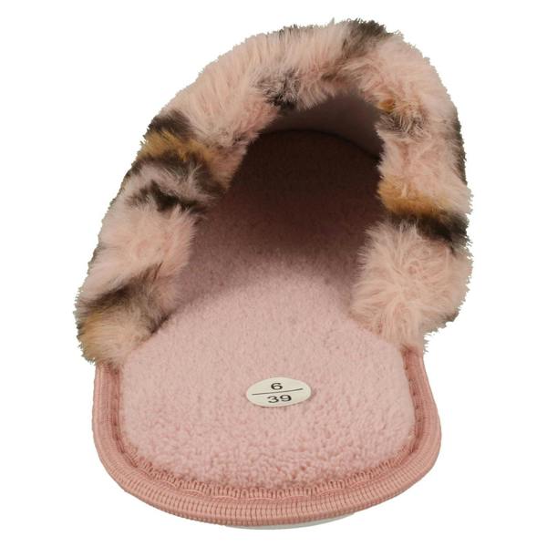 Spot On Ladies Spot On Leopard Detailed Mule Slippers X2114