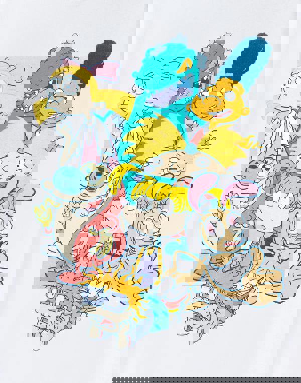 Nickelodeon Unisex White Classic Nick 90's Short Sleeved T-Shirt