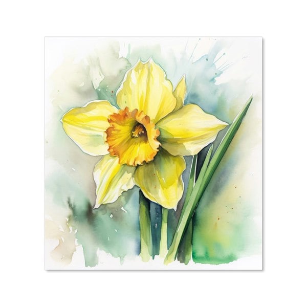 Warren Reed - Designer Watercolour Daffodil Kitchen Splashback