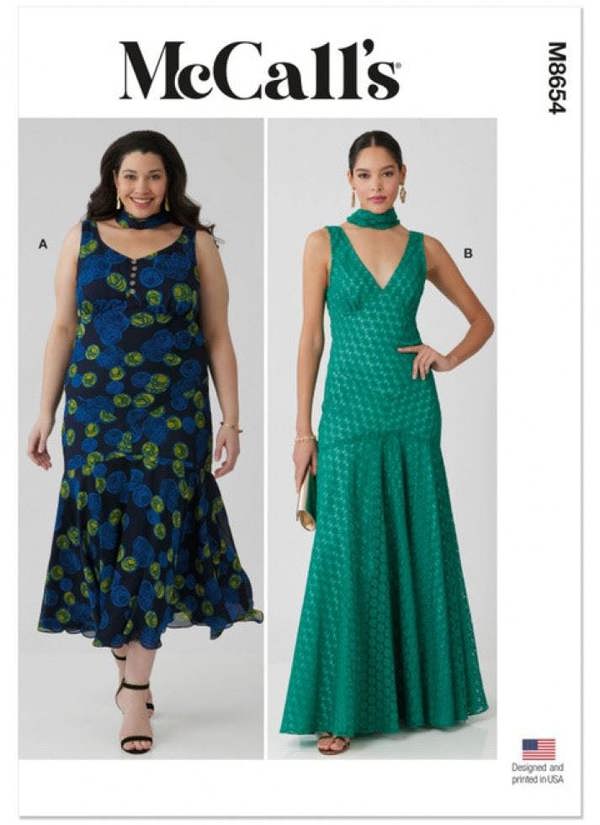 McCalls 8654 Paper Sewing Pattern – Women's Dress, Intermediate