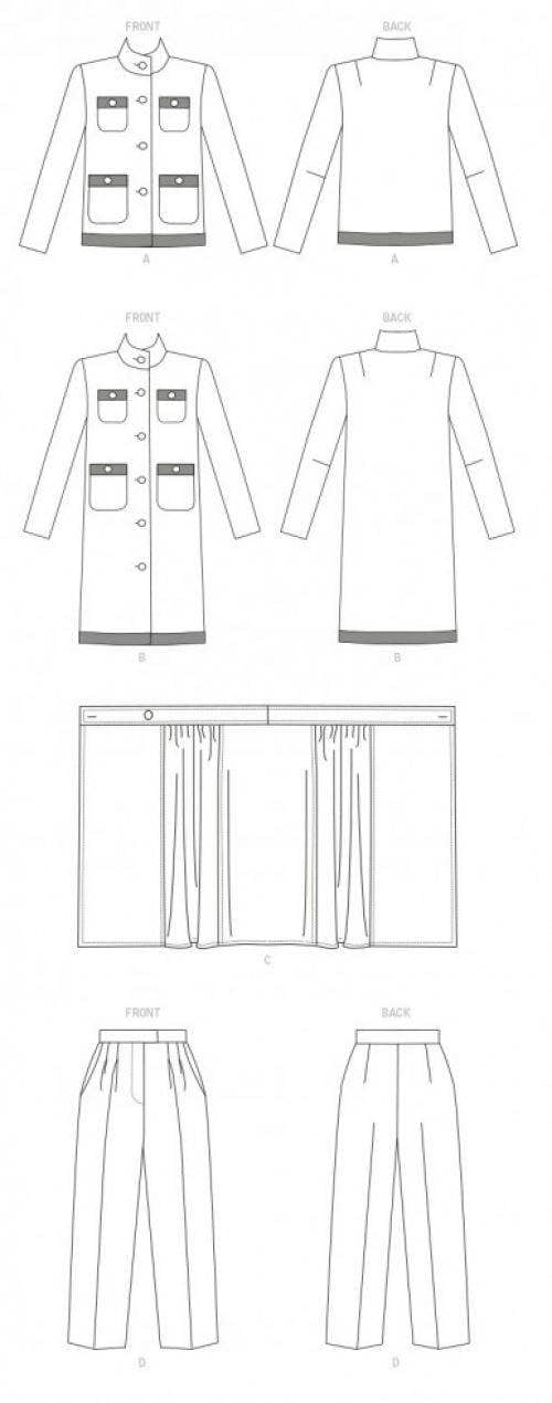 Vogue Sewing Pattern 1717, Jackets, Trousers, Skirts, Suits for Women, B5 (8-10-12-14-16) - Intermediate