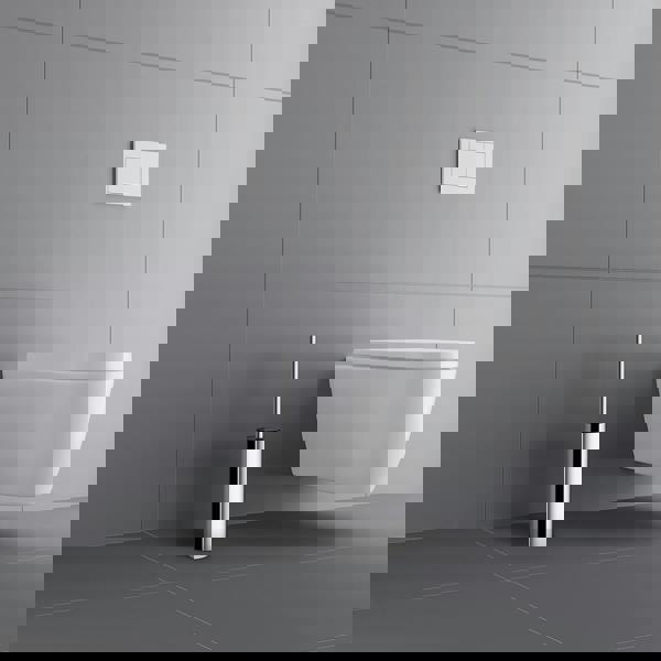 Smedbo Polished Stainless Steel Toilet Brush and Holder