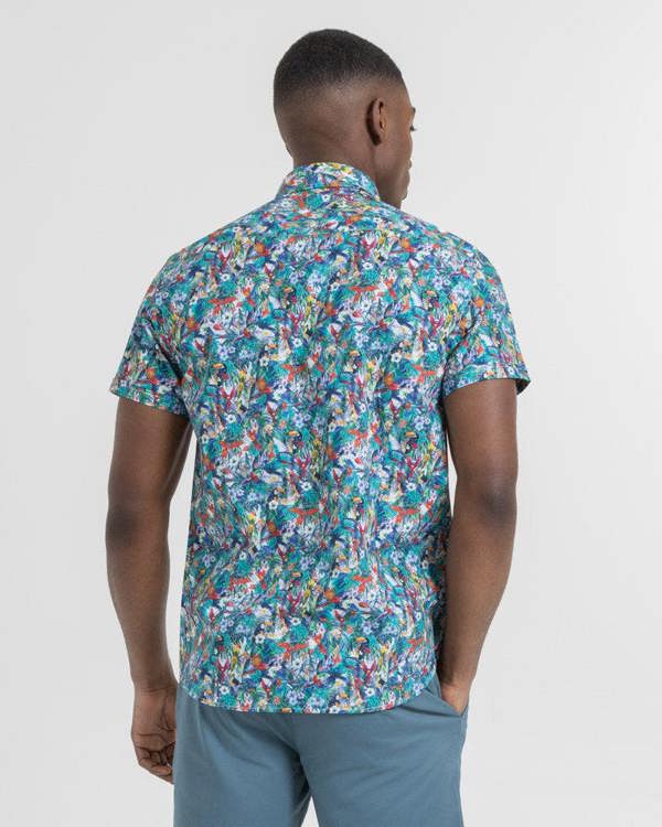 Steel & Jelly Limited Edition Birds Of Paradise Print Short Sleeve Shirt