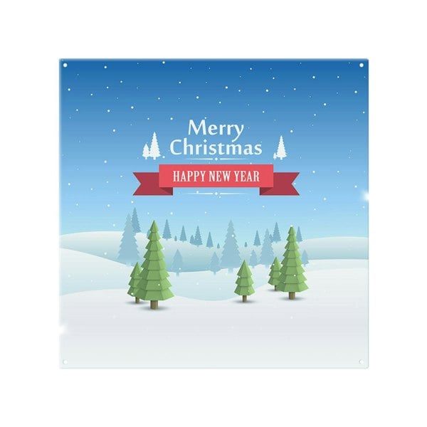 Benjamin Tate Design Merry Christmas Cover Art Dining Splash Back