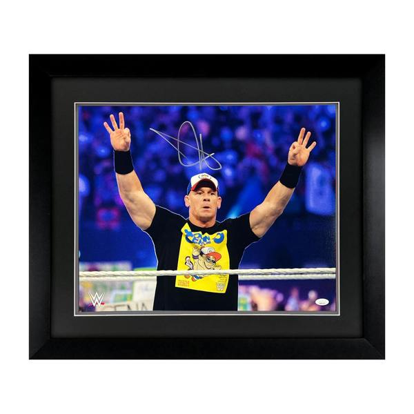 John Cena Signed 20x16 Image Deluxe Mount Frame (JSA)