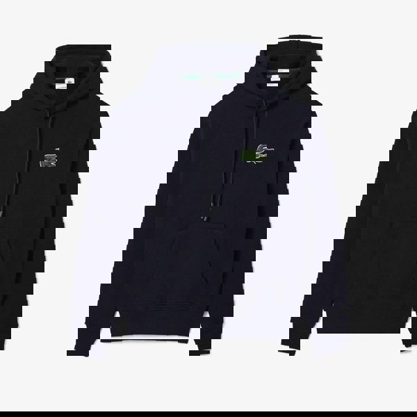 Lacoste Unisex Adult Fleece Loose Hoodie - Black