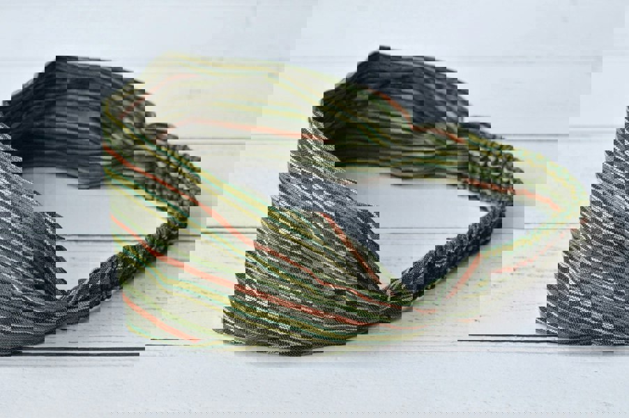 Antonia York Green Striped Headband | Ziggy Nepalese Cotton Bandana