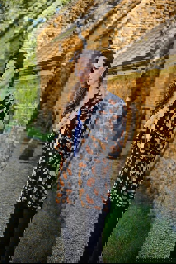 Paint Stroke Knit Cardigan