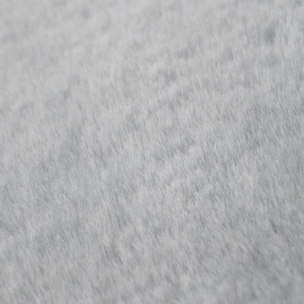 Smart Living Faux Fur Rabbit Rug - Silver