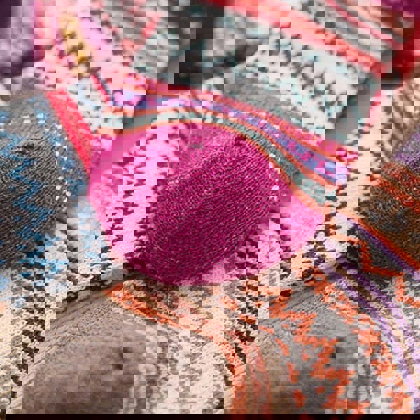 Anysox 5 Pairs Fashion Thick Warm Wool Socks Purple Floral Cotton