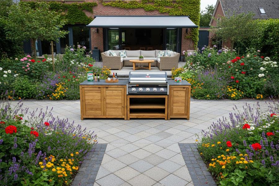 Ocean Designs Barletta Teak Outdoor Kitchen Set 3