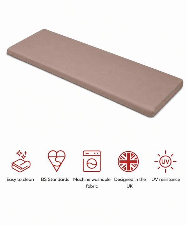 SP Range 3 Seater Bench Pad Cushion Taupe The Garden Furniture Shop