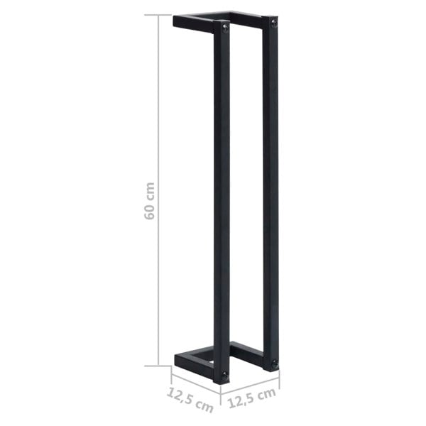 Berkfield Towel Rack Black 12.5x12.5x60 cm Iron