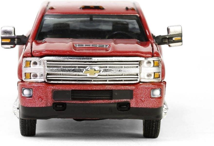 MCSlots 2018 Chevrolet Silverado 3500 HD Dually Red Metallic 1:64 Greenlight 46150D