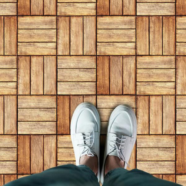 WALPLUS WFS6036 - Floor Stickers Vintage Wooden Floor 120cm x 60 cm