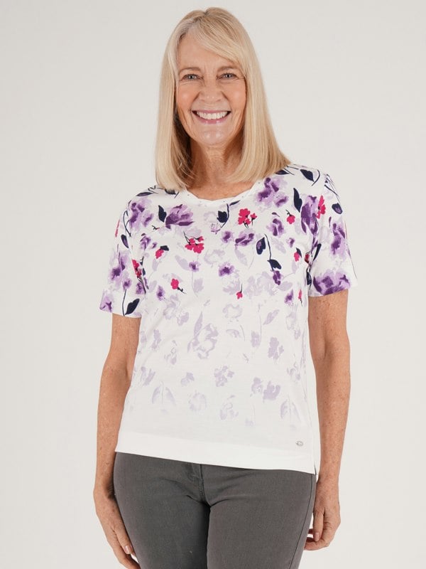 TIGI-Wear Cascade Border Print Top