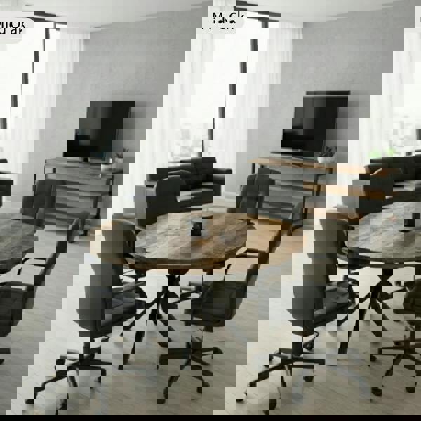 TRL Furniture Rustic Canadian Round Meeting Room Table