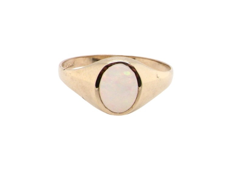 An Opal signet ring