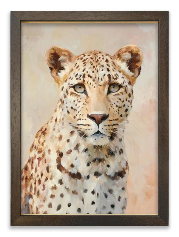Exceptional Art The Silent Leopard - Slim Coffee Brown Frame