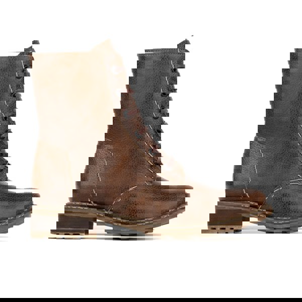 Embassy London Laviva High - Wool Brown - Women's wide fitted leather higher ankle boot wool lined