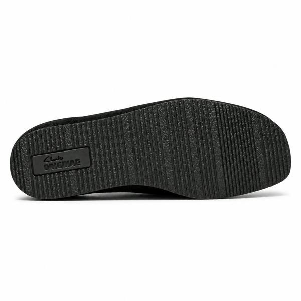 Clarks Originals Wallabee Lite Shoes Black Suede