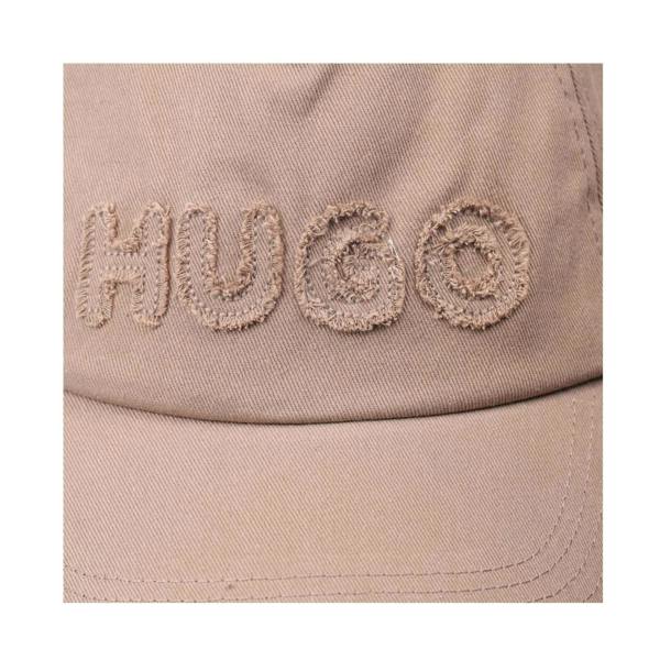 Hugo Womens/Ladies Cara-FR Raw Edge Cotton Twill Casual Baseball Cap - Beige - 