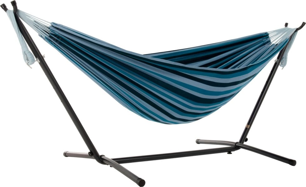 Vivere's Combo - Double Blue Lagoon Hammock with Stand (8ft)