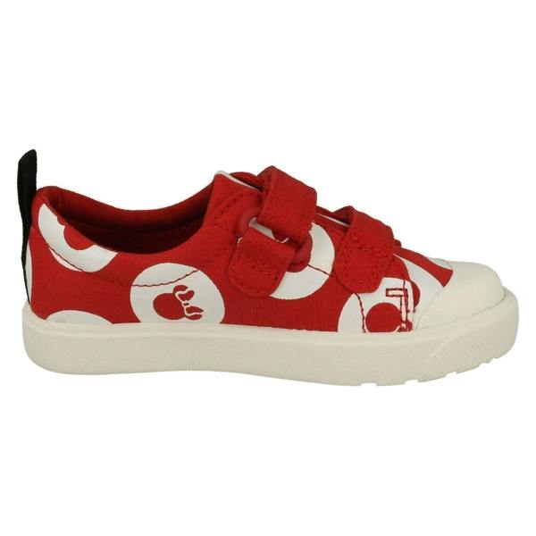Clarks Childrens Boys Girls Clarks Disney Detailed Canvas Shoes City Polka Lo
