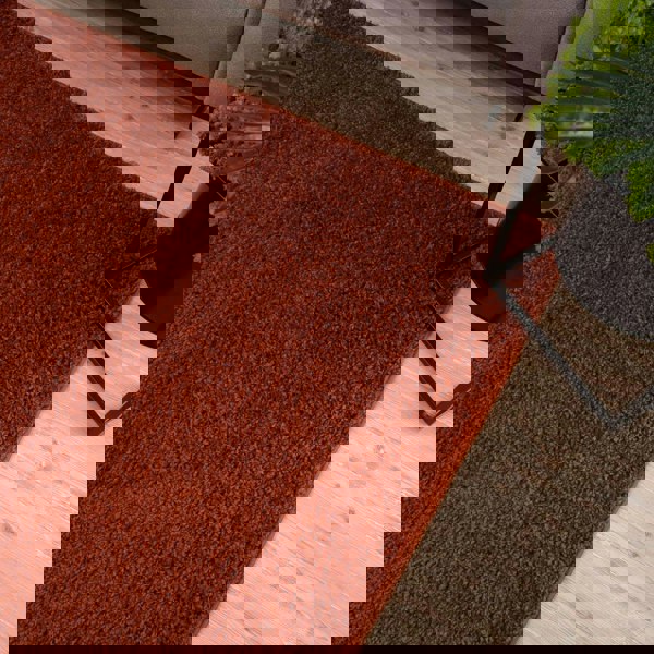 Shaggy Rug Plain Orange ultra soft 30 mm pile, non-shedding