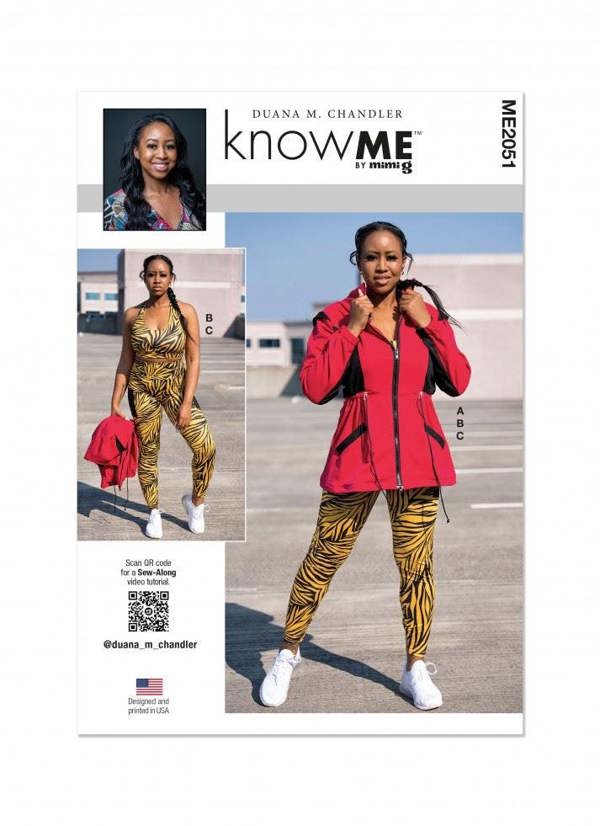 Know Me Sewing Pattern 2051, Jackets, Tops, Leggings, Sportswear for Women, K5 (8-10-12-14-16) - Intermediate