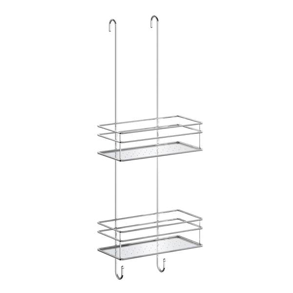 Polished chrome double shower basket