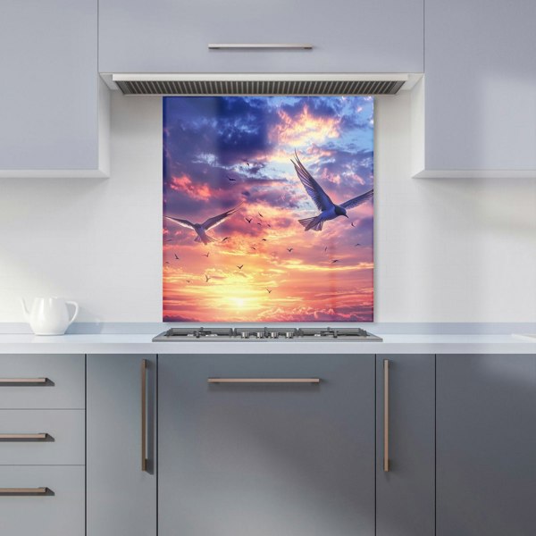 Warren Reed - Designer Dawn Flight: Swallows at Sunrise Kitchen Splashback