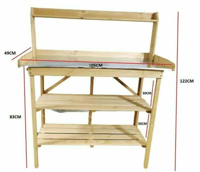 HYGRAD BUILT TO SURVIVE Wooden Potting Bench – Garden Planting Work Station | HYGRAD®