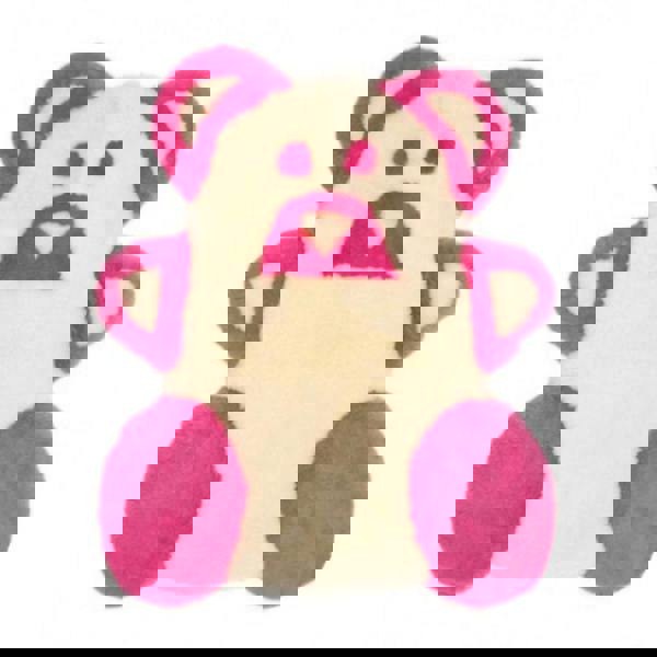 Eastern Counties Leather Sheepskin Teddy Bear Rug - Pink