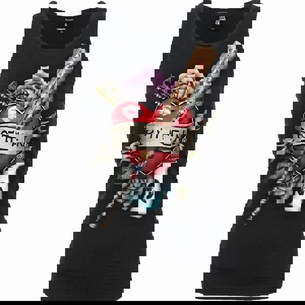 HARLEY QUINN - ROTTEN - Razor Back Top Black