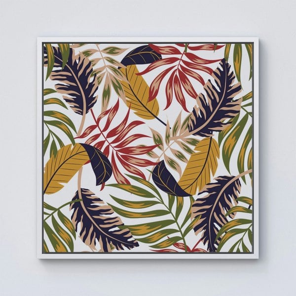 Warren Reed Hawaiian Style Jungle Leaves Framed Canvas