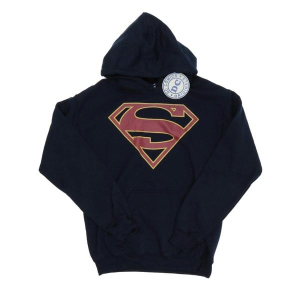 DC Comics Womens Supergirl Logo Hoodie - Deep Navy