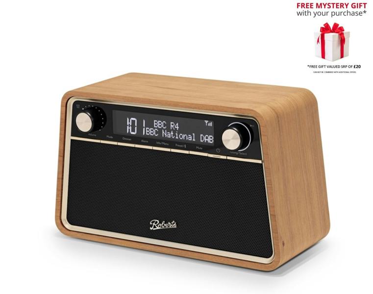 Roberts Reva DAB+ and FM Bluetooth Tabletop Digital Radio with Free Gift RRP £20
